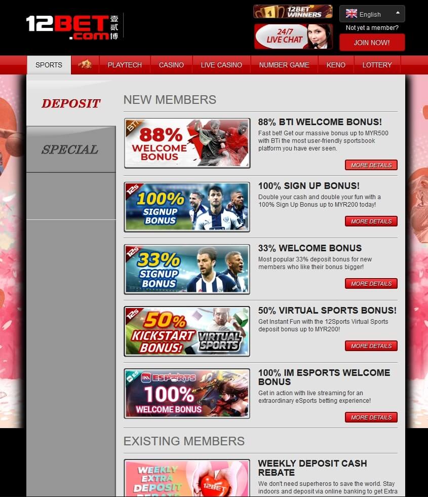 12bet promo