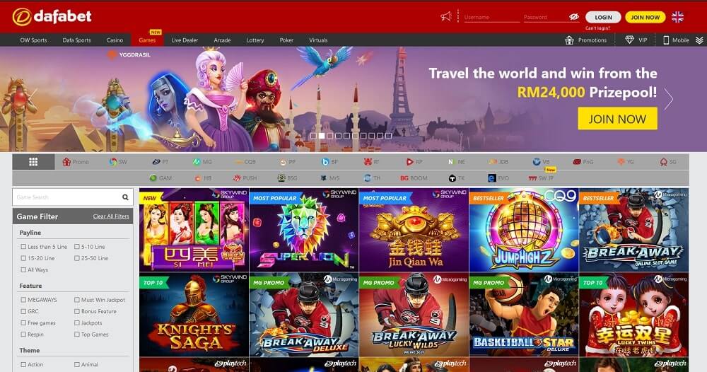 dafabet games